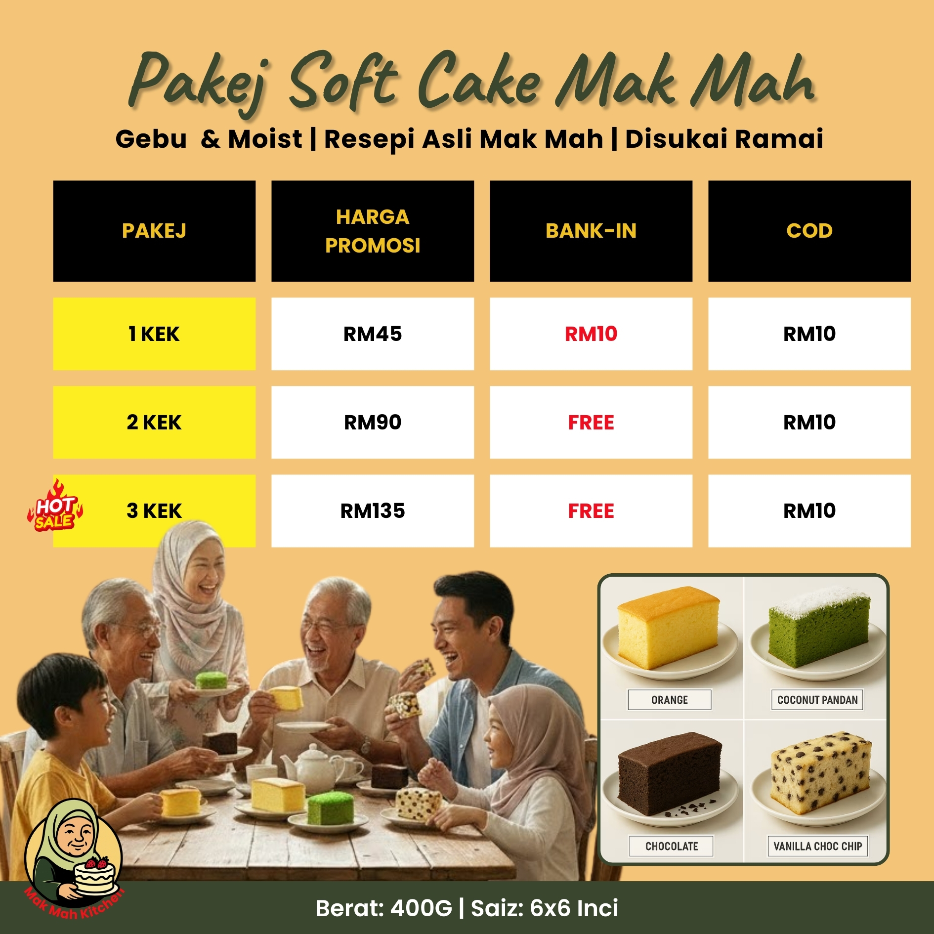 Soft Cake - Mak Mah Kitchen
